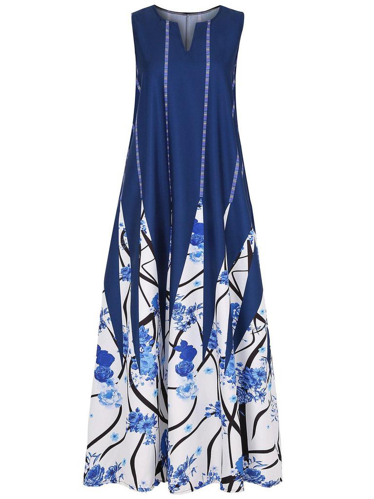 Glamorous Sleeveless Print Maxi Dress