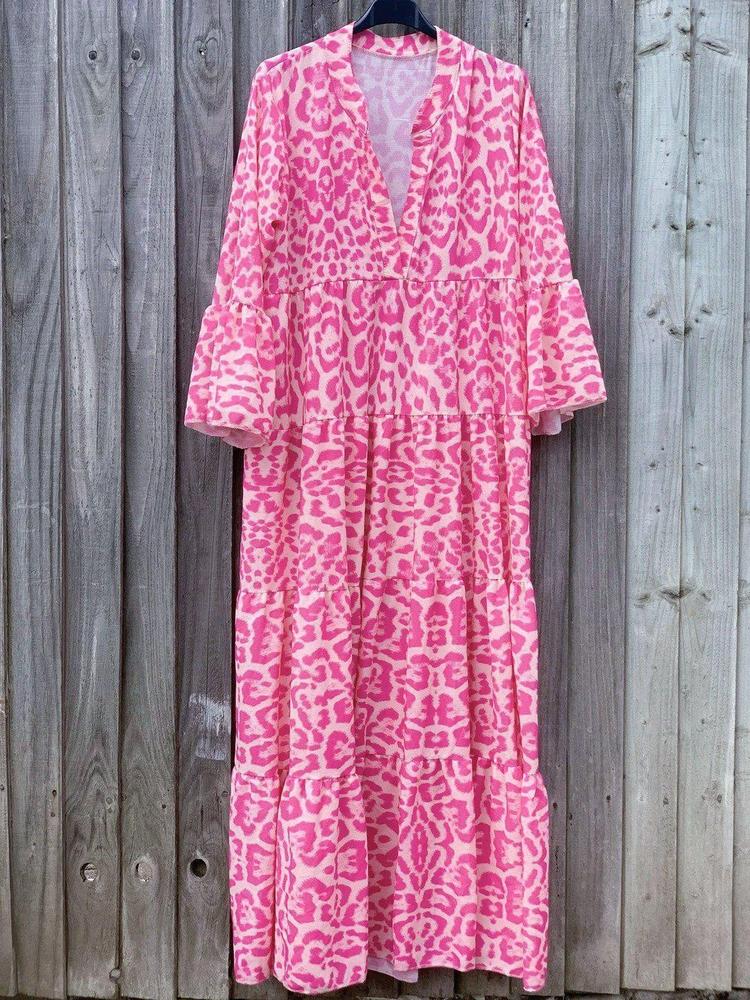 Le Pink Chic Leopard Print Dress