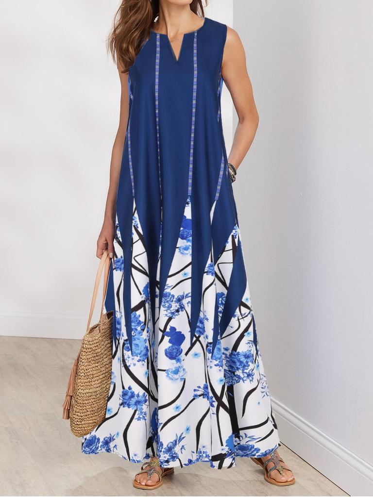 Glamorous Sleeveless Print Maxi Dress