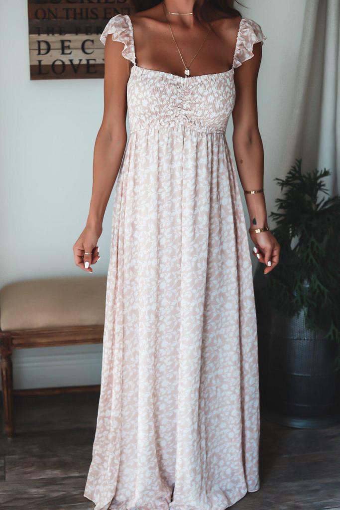 Groovy Sleeveless Print Maxi Dress