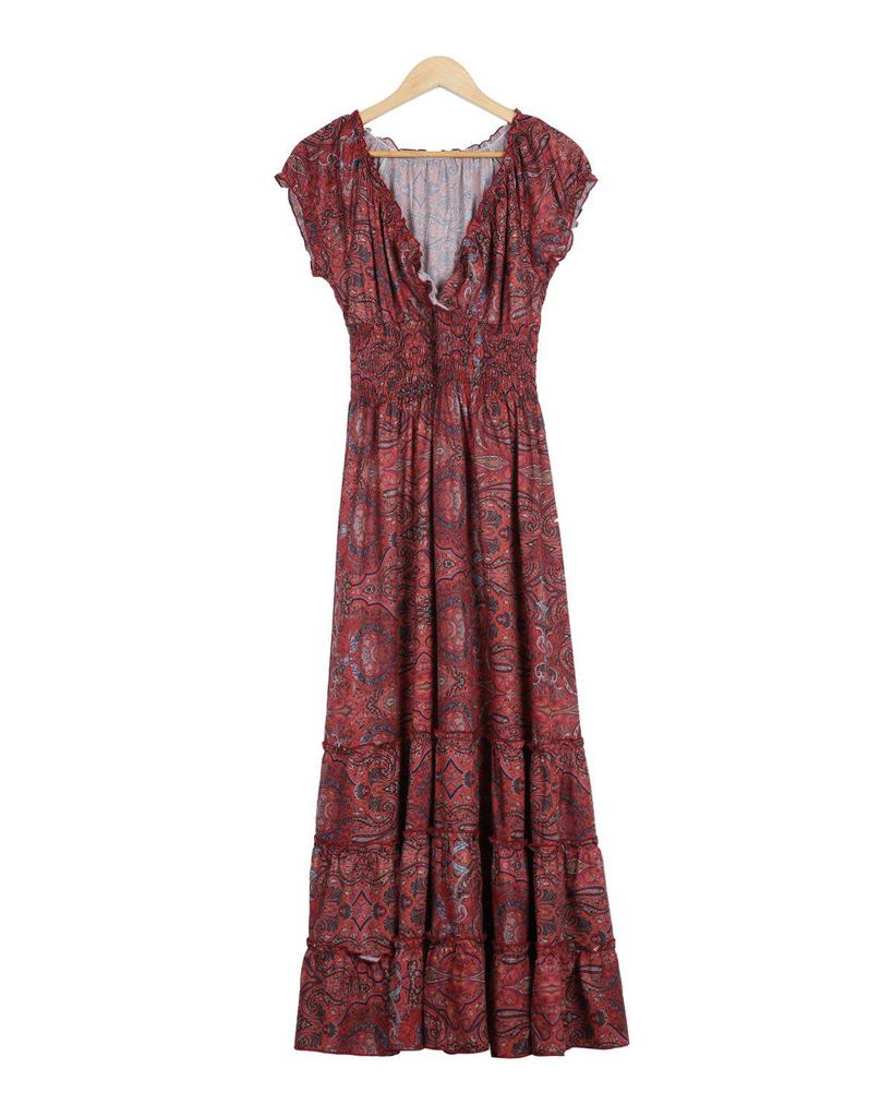 Stop and Stare Paisley Print Maxi Dress