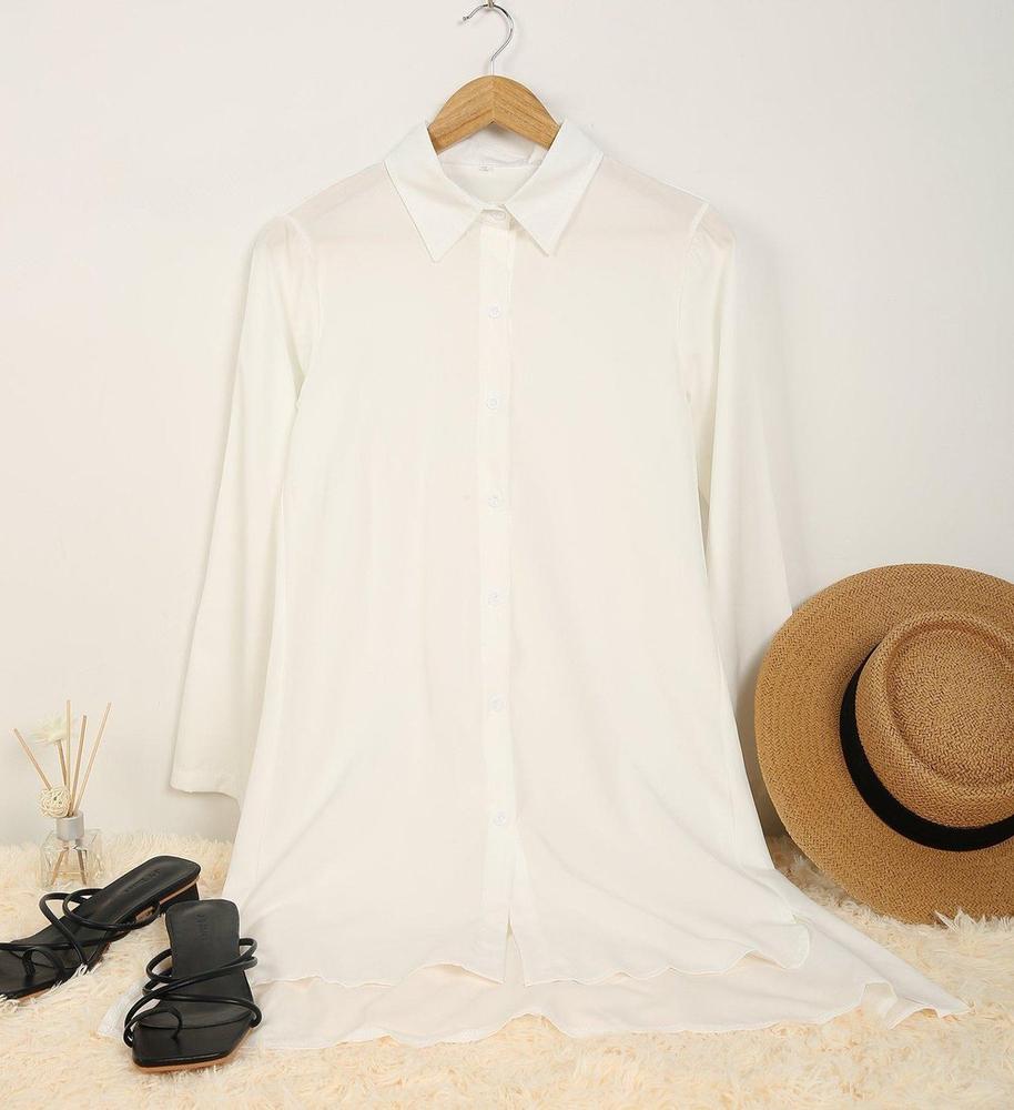 Never Letting Go White Shirtdress