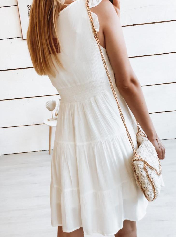 Vintage Plain Sleeveless Mini Dress