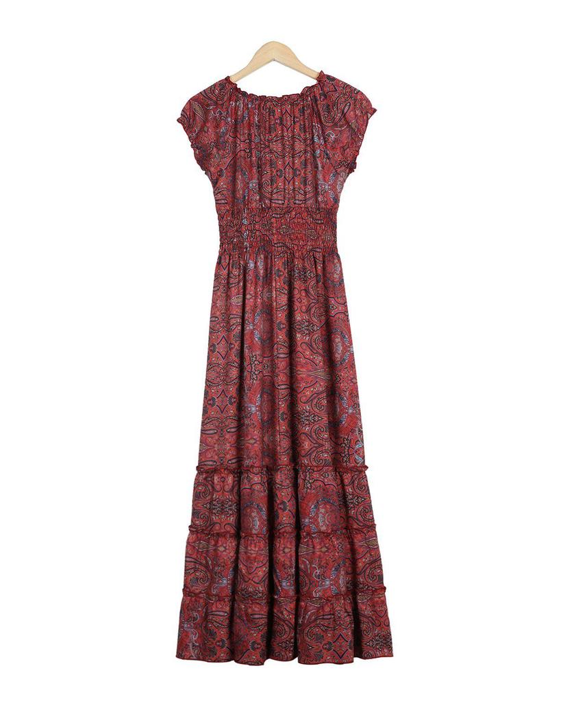 Stop and Stare Paisley Print Maxi Dress