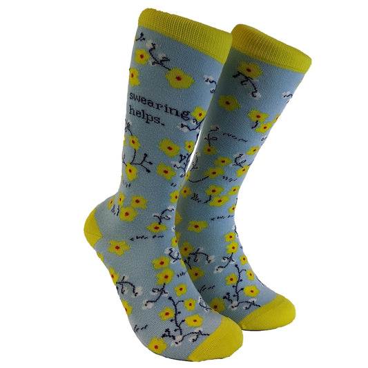 Swearing Helps Socks, Womens Floral Socks