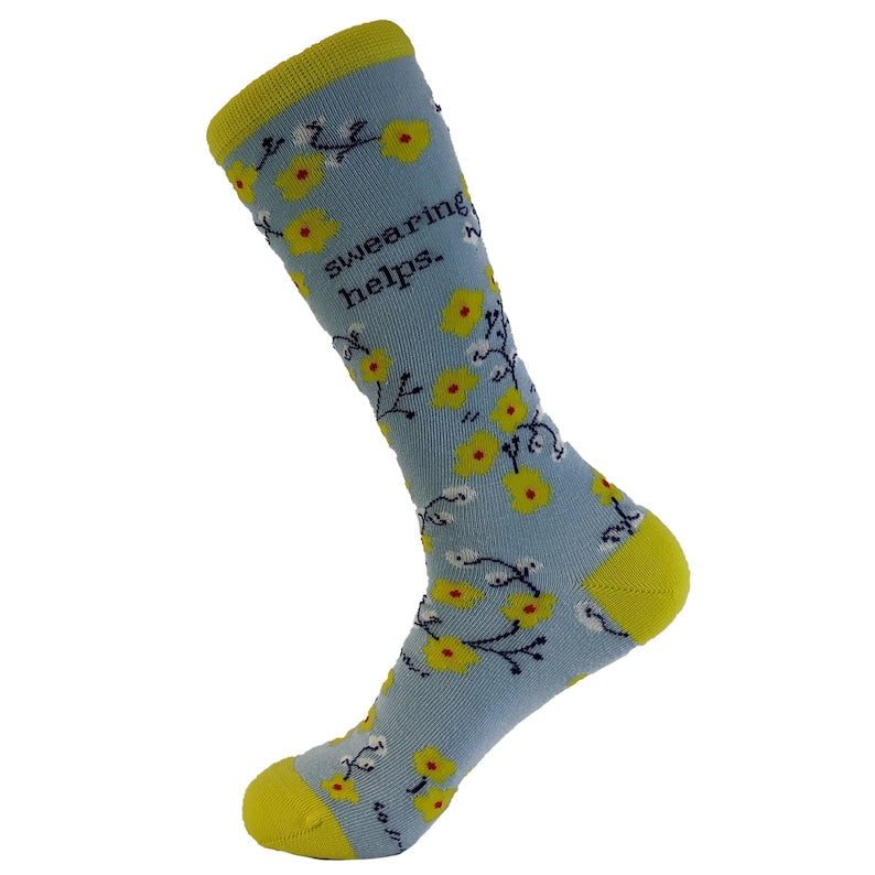 Swearing Helps Socks, Womens Floral Socks