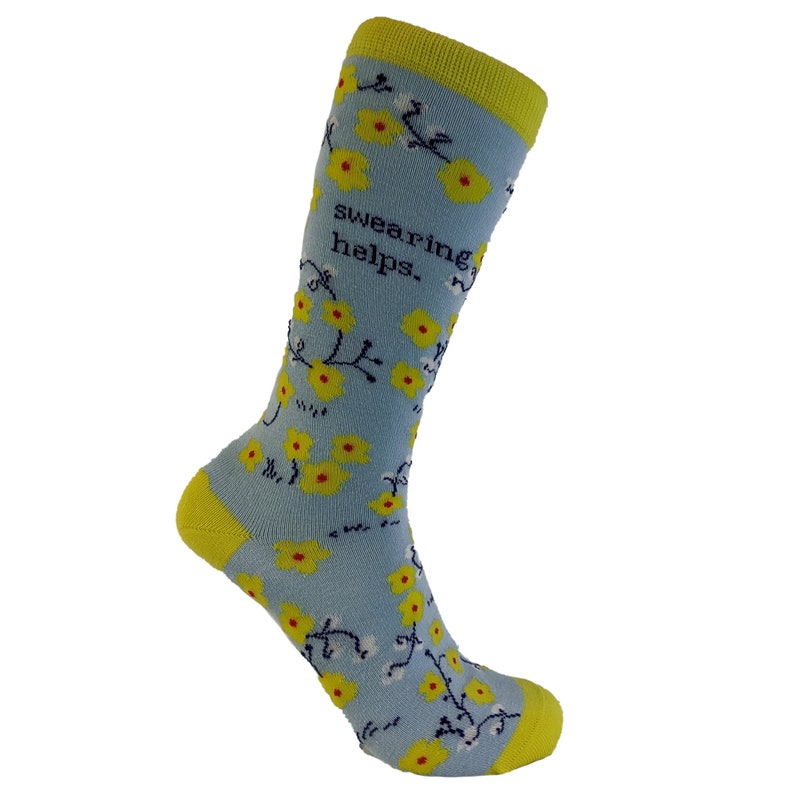 Swearing Helps Socks, Womens Floral Socks