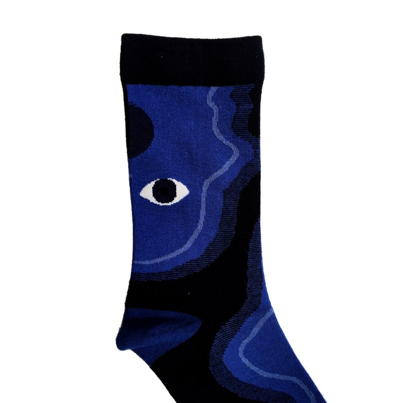 ABSTRACT COLLAGE fun art pattern socks