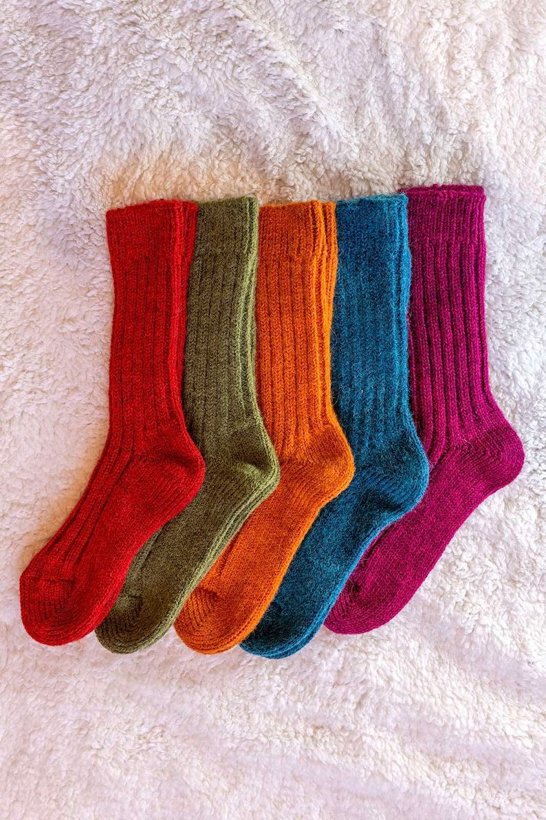 Hand Knitted Alpaca Wool Socks