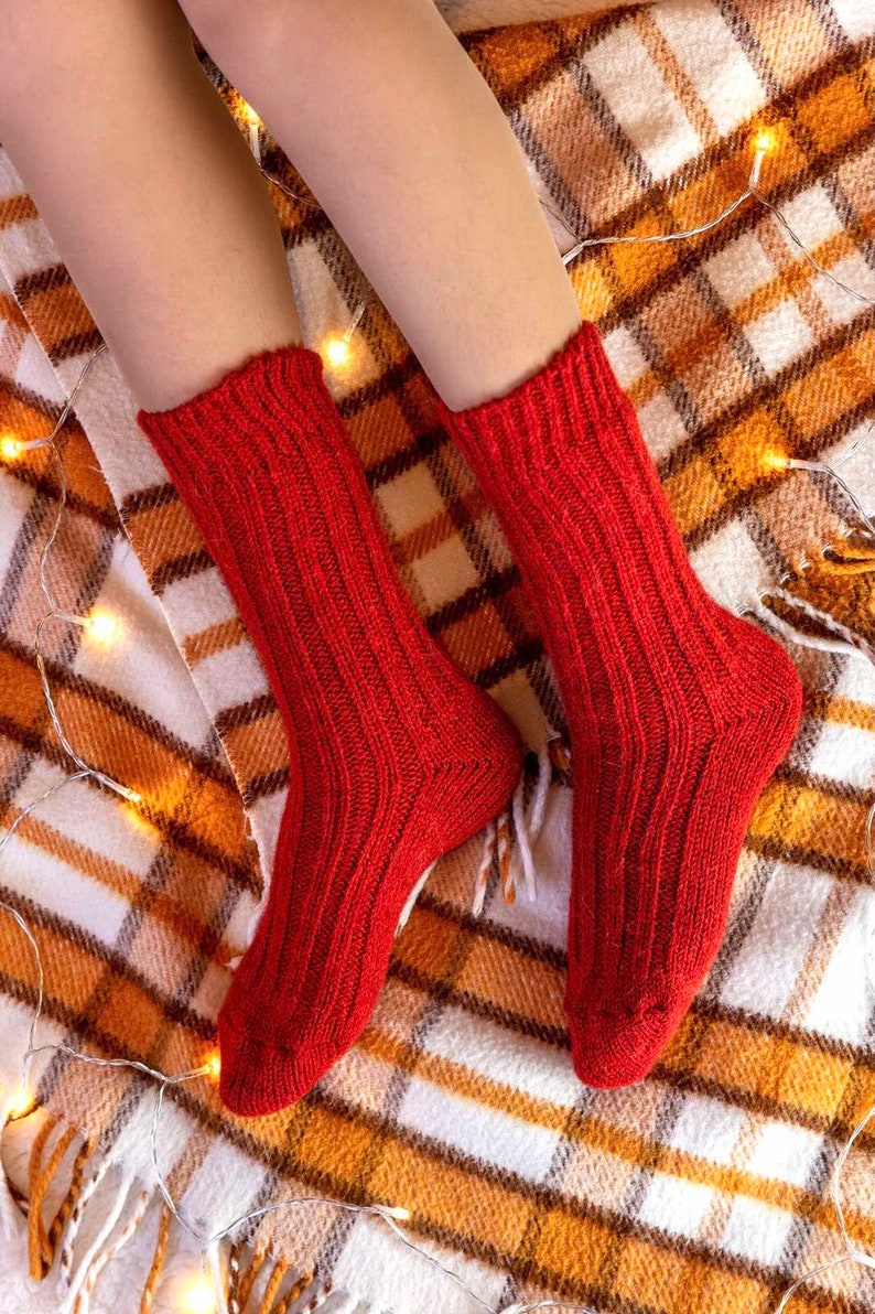 Hand Knitted Alpaca Wool Socks