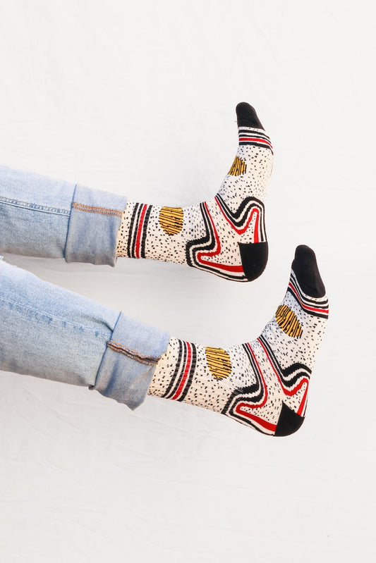 Abstract Art Socks | Polka Dot Design Sock