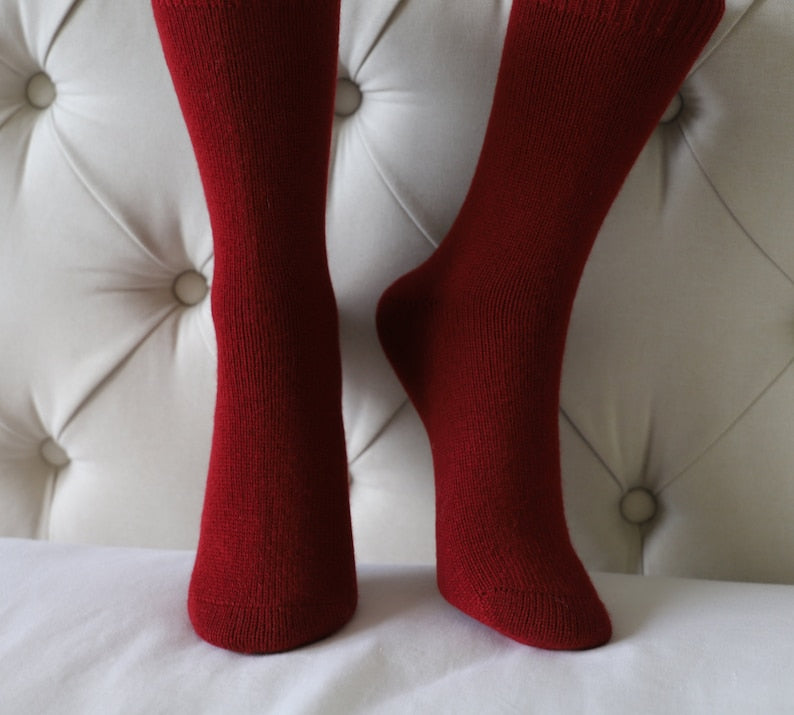 100% CASHMERE SOCKS. Luxury Socks. Cashmere Socks Women. Winter Socks. One Size Cashmere Socks. Bed Socks. Christmas Socks. Knit Stocks.